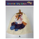 Crochet Top Hand Towel / Tea Towel -  Chickens Crochet Top Hand Towel / Tea Towel -  Chickens